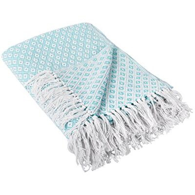 DII Mini diamentowa narzuta, bawełna, Aqua, 50 x 60 DII Mini diamentowa narzuta, bawełna, Aqua, 50 x 60