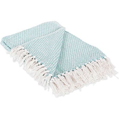 DII 100% bawełna, Basketweave, Aqua, 50x60 DII 100% bawełna, Basketweave, Aqua, 50x60