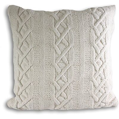 Paoletti Aran Duża Kabelkowa Poszewka na Poduszkę - Kremowa Poszewka - Duża Poszewka Paoletti Aran Duża Kabelkowa Poszewka na Poduszkę - Kremowa Poszewka - Duża Poszewka