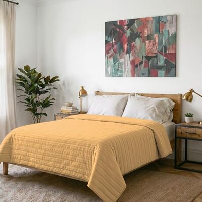 Italian Bed Linen Satynowa letnia kołdra, poliester, 260x250cm, Żółty Italian Bed Linen Satynowa letnia kołdra, poliester, 260x250cm, Żółty