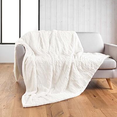 Douceur d'Intérieur Miękkie wnętrze, Pled (180 x 220 cm) Naturalna Foxy, imitacja futra/Sherpa Douceur d'Intérieur Miękkie wnętrze, Pled (180 x 220 cm) Naturalna Foxy, imitacja futra/Sherpa