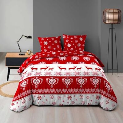 Douceur d'Intérieur , 3-częściowy zestaw (240 x 220 cm) Floconette, flanelowa mikrofibra z nadrukiem Allover Douceur d'Intérieur , 3-częściowy zestaw (240 x 220 cm) Floconette, flanelowa mikrofibra z nadrukiem Allover