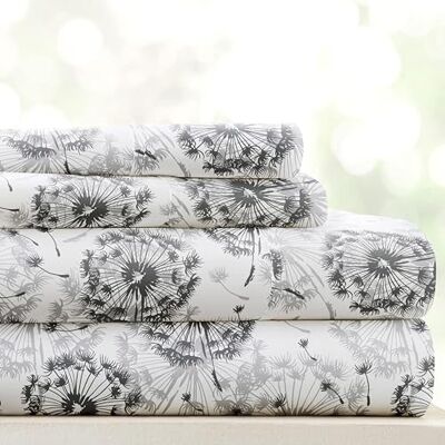 ienjoy Home - Zestaw Pościeli - Szary Kwiatowy - Zestaw Pościeli ienjoy Home - Zestaw Pościeli - Szary Kwiatowy - Zestaw Pościeli
