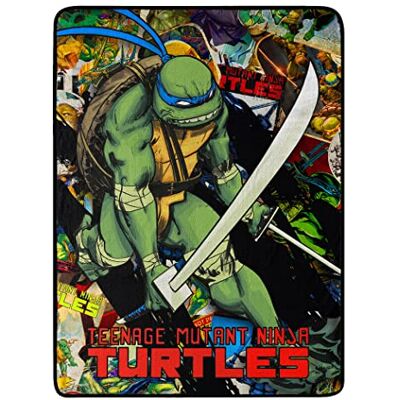 Northwest Teenage Mutant Ninja Turtles Micro Raschel narzuta koc, 117 cm x 152 cm, Leader Leo Northwest Teenage Mutant Ninja Turtles Micro Raschel narzuta koc, 117 cm x 152 cm, Leader Leo