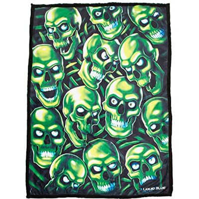Liquid Blue Bandana fantazyjne włosie czaszki klasyczny koralowy polarowy narzuta koc męski 127 cm x 152 cm Liquid Blue Bandana fantazyjne włosie czaszki klasyczny koralowy polarowy narzuta koc męski 127 cm x 152 cm