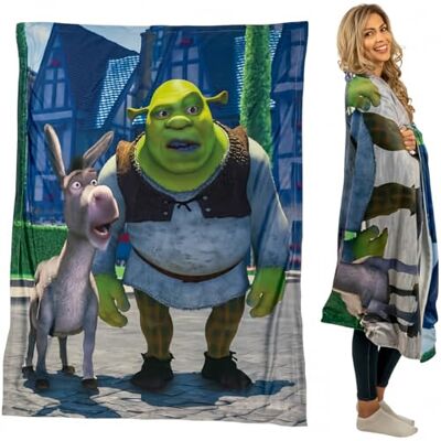 Franco DreamWorks Shrek Orge pościel super miękka pluszowa narzuta, 117 cm x 152 cm, (oficjalny produkt licencjonowany) przedmioty kolekcjonerskie Franco DreamWorks Shrek Orge pościel super miękka pluszowa narzuta, 117 cm x 152 cm, (oficjalny produkt licencjonowany) przedmioty kolekcjonerskie