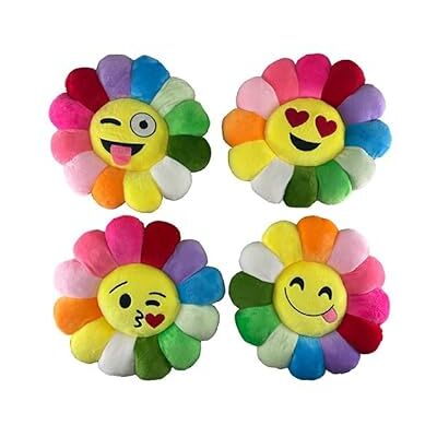 BEPER Pluszowa poduszka w kwiaty 30 cm, 4 wzory emocjonalne, miękki poliester, można prać w wodzie, poduszka do pokoju dziecięcego i podróżnego, 0M + BEPER Pluszowa poduszka w kwiaty 30 cm, 4 wzory emocjonalne, miękki poliester, można prać w wodzie, poduszka do pokoju dziecięcego i podróżnego, 0M +