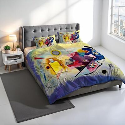 Italian Bed Linen Zestaw poszewek na kołdrę z nadrukiem cyfrowym SNS AUTOR, 100% bawełna, wyprodukowano we Włoszech, podwójny zestaw poszewek na kołdrę 250 x 200 cm + 2 poszewki na poduszki 50 x 80 cm SD57 Italian Bed Linen Zestaw poszewek na kołdrę z nadrukiem cyfrowym SNS AUTOR, 100% bawełna, wyprodukowano we Włoszech, podwójny zestaw poszewek na kołdrę 250 x 200 cm + 2 poszewki na poduszki 50 x 80 cm SD57