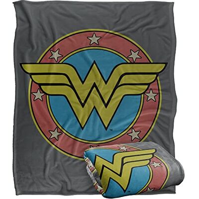 LOGOVISION WONDER WOMAN Silky Touch super miękki koc narzuta, 152 x 127 cm LOGOVISION WONDER WOMAN Silky Touch super miękki koc narzuta, 152 x 127 cm