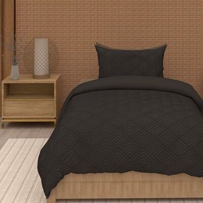 Soleil d'ocre Intemporel Ponadczasowy Komplet Pościeli 3D z Mikrofibry 140 x 200 cm Gaia w Kolorze Czarnym Soleil d'ocre Intemporel Ponadczasowy Komplet Pościeli 3D z Mikrofibry 140 x 200 cm Gaia w Kolorze Czarnym