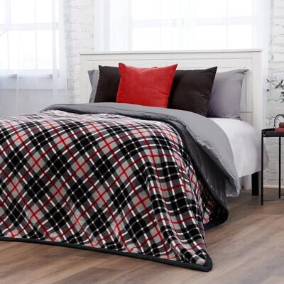 Northwest Ashford Home Ultimate pluszowy koc, 152 cm x 203 cm, balmoral pled Northwest Ashford Home Ultimate pluszowy koc, 152 cm x 203 cm, balmoral pled