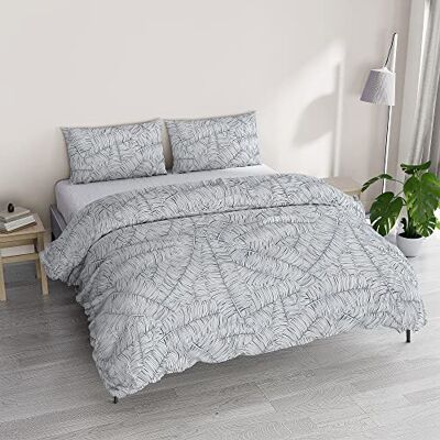 Italian Bed Linen ATHENA poszewka na kołdrę z nadrukiem i poszewkami na poduszki, JANE NIEBIESKI, podwójna Italian Bed Linen ATHENA poszewka na kołdrę z nadrukiem i poszewkami na poduszki, JANE NIEBIESKI, podwójna