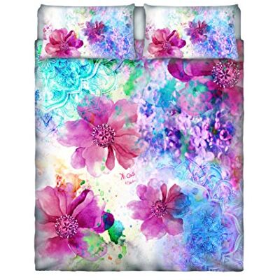 Italian Bed Linen Zestaw poszewek na kołdrę z pełnym pokryciem druk cyfrowy, 250 x 200 cm, KIO646, bawełna, KIO 646, podwójny Italian Bed Linen Zestaw poszewek na kołdrę z pełnym pokryciem druk cyfrowy, 250 x 200 cm, KIO646, bawełna, KIO 646, podwójny