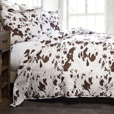 Carstens , INC. Western Aztec Country zestaw pościeli, południowo-zachodnia mikrofibra krowa nadruk zestaw kołdry, Wrangler Western Cowhide, Twin Carstens , INC. Western Aztec Country zestaw pościeli, południowo-zachodnia mikrofibra krowa nadruk zestaw kołdry, Wrangler Western Cowhide, Twin