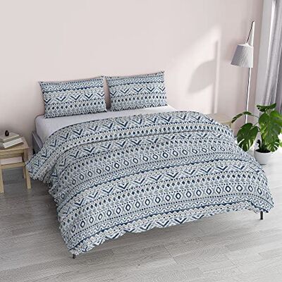 Italian Bed Linen "Fantasy" poszwa na kołdrę, mikrofibra z nadrukiem, Hellas, podwójna Italian Bed Linen "Fantasy" poszwa na kołdrę, mikrofibra z nadrukiem, Hellas, podwójna