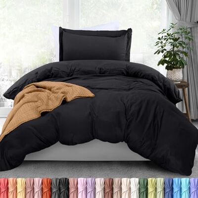 Utopia Bedding Zestaw poszewek na kołdrę w rozmiarze podwójnym, 1 poszewka na kołdrę z 1 poszewką na poduszkę 2 sztuki poszewki na kołdrę z zapięciem na zamek błyskawiczny ultramiękka szczotkowana Utopia Bedding Zestaw poszewek na kołdrę w rozmiarze podwójnym, 1 poszewka na kołdrę z 1 poszewką na poduszkę 2 sztuki poszewki na kołdrę z zapięciem na zamek błyskawiczny ultramiękka szczotkowana