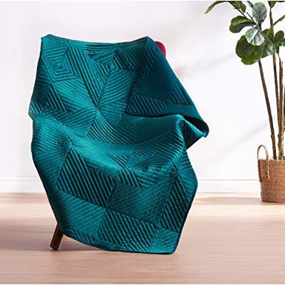 Greenland Home Fashions Barefoot Bungalow Riviera aksamitny koc narzutowy, morski, 127 x 152 cm Greenland Home Fashions Barefoot Bungalow Riviera aksamitny koc narzutowy, morski, 127 x 152 cm