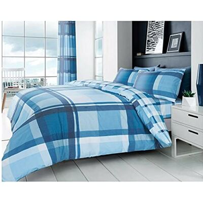 GC GAVENO CAVAILIA Gaveno Cavailia Easy Care poszewka na kołdrę z poszewkami na poduszki, luksusowy dwustronny zestaw pościeli, bawełna poliestrowa, rozmiar king size, niebieska, king size GC GAVENO CAVAILIA Gaveno Cavailia Easy Care poszewka na kołdrę z poszewkami na poduszki, luksusowy dwustronny zestaw pościeli, bawełna poliestrowa, rozmiar king size, niebieska, king size