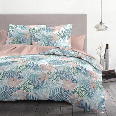 HOME LINGE PASSION Poszewka na kołdrę 3 sztuki 100% Bawełna 57 wątków 2 osoby 220x240 cm AMAZONIA Biała i koralowa HOME LINGE PASSION Poszewka na kołdrę 3 sztuki 100% Bawełna 57 wątków 2 osoby 220x240 cm AMAZONIA Biała i koralowa