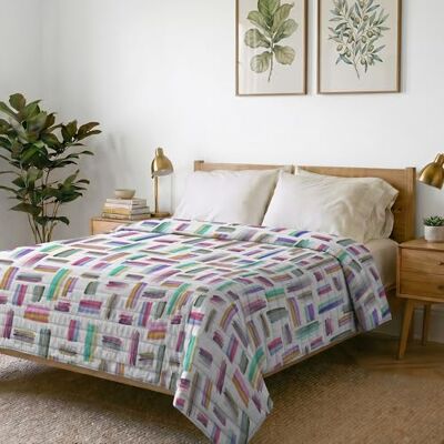 Italian Bed Linen FANTASY Drukowana letnia kołdra, wyściółka poliestrowa, Multicolor, 260x270cm Italian Bed Linen FANTASY Drukowana letnia kołdra, wyściółka poliestrowa, Multicolor, 260x270cm