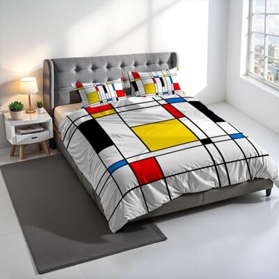 Italian Bed Linen Zestaw poszewek na kołdrę z nadrukiem cyfrowym SNS AUTOR, 100% bawełna, wyprodukowano we Włoszech, podwójny zestaw poszewek na kołdrę 250 x 200 cm + 2 poszewki na poduszki 50 x 80 cm SD66 Italian Bed Linen Zestaw poszewek na kołdrę z nadrukiem cyfrowym SNS AUTOR, 100% bawełna, wyprodukowano we Włoszech, podwójny zestaw poszewek na kołdrę 250 x 200 cm + 2 poszewki na poduszki 50 x 80 cm SD66