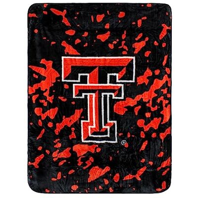 College Covers Everything Comfy Texas Tech Red Raiders miękki i ciepły ogromny koc raszlowy, 218 cm x 160 cm College Covers Everything Comfy Texas Tech Red Raiders miękki i ciepły ogromny koc raszlowy, 218 cm x 160 cm