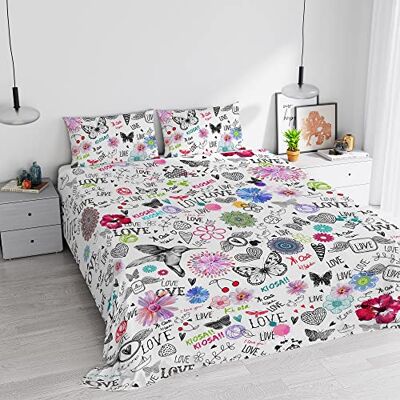 Italian Bed Linen KI-OSA Komplet pościeli, mikrofibra, 652, łóżko podwójne Italian Bed Linen KI-OSA Komplet pościeli, mikrofibra, 652, łóżko podwójne