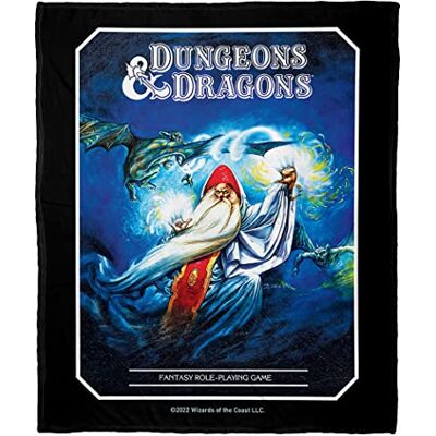 Northwest Dungeons & Dragons jedwabny koc narzuta, 127 cm x 152 cm, czarodzieje i smoki Northwest Dungeons & Dragons jedwabny koc narzuta, 127 cm x 152 cm, czarodzieje i smoki