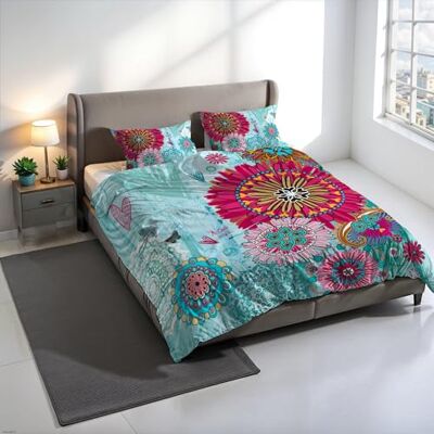 Italian Bed Linen Zestaw poszewek na kołdrę KIOSA z nadrukiem cyfrowym, 100% bawełna, wyprodukowano we Włoszech, zestaw poszewek na kołdrę 250 x 200 cm + 2 poszewki na poduszki 50 x 80 cm KIO655 Italian Bed Linen Zestaw poszewek na kołdrę KIOSA z nadrukiem cyfrowym, 100% bawełna, wyprodukowano we Włoszech, zestaw poszewek na kołdrę 250 x 200 cm + 2 poszewki na poduszki 50 x 80 cm KIO655