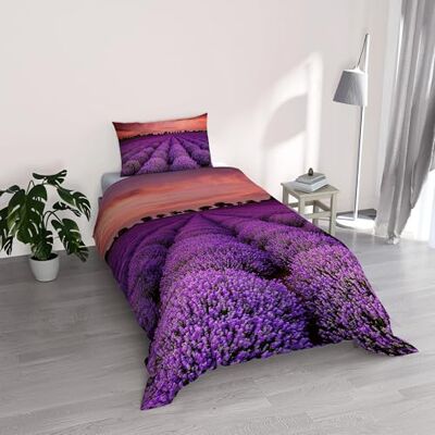 Italian Bed Linen Parure GOODNIGHT Druk cyfrowy pokrowiec na kołdrę z mikrofibry, Lavender, Pojedynczy Italian Bed Linen Parure GOODNIGHT Druk cyfrowy pokrowiec na kołdrę z mikrofibry, Lavender, Pojedynczy