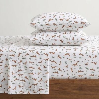 Bauer Zestaw pościeli Twin XL, bawełniana flanelowa pościel, szczotkowana dla dodatkowej miękkości, przytulny wystrój domu (Fox Trail Orange, Twin XL) Bauer Zestaw pościeli Twin XL, bawełniana flanelowa pościel, szczotkowana dla dodatkowej miękkości, przytulny wystrój domu (Fox Trail Orange, Twin XL)