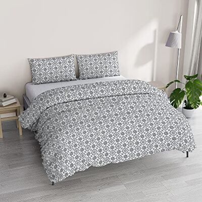 Italian Bed Linen ATHENA zestaw poszewek na kołdrę wyprodukowany we Włoszech, DORA Smoky Double Italian Bed Linen ATHENA zestaw poszewek na kołdrę wyprodukowany we Włoszech, DORA Smoky Double
