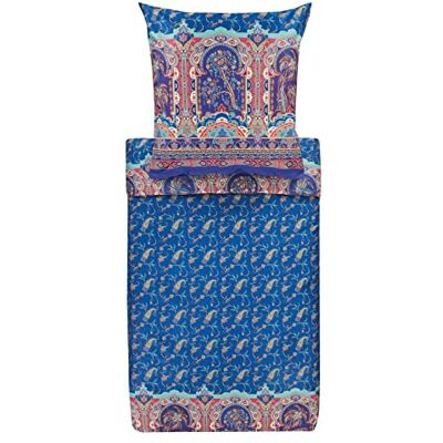 Bassetti Komplet pościeli Piazza Dei Normanni B1 Blu 2-częściowy Mako satyna z zamkiem błyskawicznym, wymiary: 140 cm x 220 cm, 70 cm x 90 cm, 9314615 Bassetti Komplet pościeli Piazza Dei Normanni B1 Blu 2-częściowy Mako satyna z zamkiem błyskawicznym, wymiary: 140 cm x 220 cm, 70 cm x 90 cm, 9314615