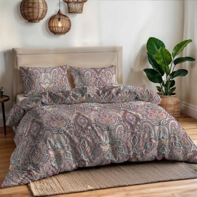 Italian Bed Linen Komplet pościeli Aurora Double Duvet Cover 100% bawełna wyprodukowano we Włoszech worek 250 x 200 cm + 2 poszewki na poduszki AMANZA Italian Bed Linen Komplet pościeli Aurora Double Duvet Cover 100% bawełna wyprodukowano we Włoszech worek 250 x 200 cm + 2 poszewki na poduszki AMANZA