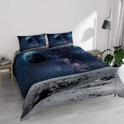 Italian Bed Linen Parure GOODNIGHT, Earth, Pokrowiec na kołdrę z mikrofibry z nadrukiem cyfrowym Italian Bed Linen Parure GOODNIGHT, Earth, Pokrowiec na kołdrę z mikrofibry z nadrukiem cyfrowym