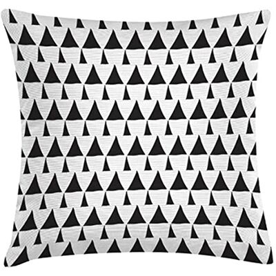 Tak Design Poduszka Bawełna, Biała/Czarna, 45 mm X 45 mm X 2 mm Tak Design Poduszka Bawełna, Biała/Czarna, 45 mm X 45 mm X 2 mm