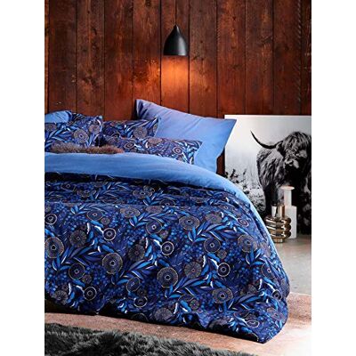 De Witte Lietaer Moonflower komplet pościeli, poszwa na kołdrę i poszewki na poduszki, bawełna, niebieski, 240 x 220 cm De Witte Lietaer Moonflower komplet pościeli, poszwa na kołdrę i poszewki na poduszki, bawełna, niebieski, 240 x 220 cm