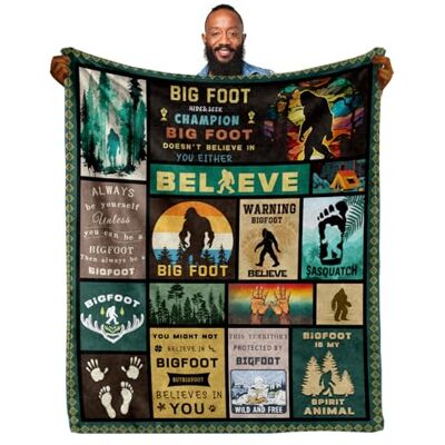 Touchbetter BlaHoo Prezenty Bigfoot sherpa, ultramiękki koc z dużą stopą, prezenty flanelowe, dwuwarstwowe ciepłe koce z tkaniny, zabawne prezenty z dużą stopą dla kobiet 152 x 127 cm Touchbetter BlaHoo Prezenty Bigfoot sherpa, ultramiękki koc z dużą stopą, prezenty flanelowe, dwuwarstwowe ciepłe koce z tkaniny, zabawne prezenty z dużą stopą dla kobiet 152 x 127 cm