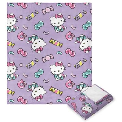 Northwest Hello Kitty jedwabny koc narzuta, 117 x 152 cm, słodki Northwest Hello Kitty jedwabny koc narzuta, 117 x 152 cm, słodki