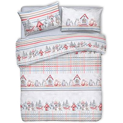 PENSIERI DELICATI Parure Pokrowiec na kołdrę 100% bawełna, w komplecie z workiem 250x200cm i 2 poszewki 52x82cm, Wyprodukowano we Włoszech, prać w pralce 40°, Fantasia Gufetti Czerwony PENSIERI DELICATI Parure Pokrowiec na kołdrę 100% bawełna, w komplecie z workiem 250x200cm i 2 poszewki 52x82cm, Wyprodukowano we Włoszech, prać w pralce 40°, Fantasia Gufetti Czerwony