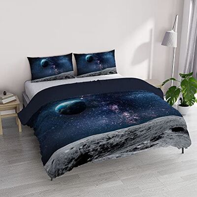 Italian Bed Linen "GOODNIGHT" Parure Druk Cyfrowy, Mikrofibra, Ziemia, Pokój Dwuosobowy Italian Bed Linen "GOODNIGHT" Parure Druk Cyfrowy, Mikrofibra, Ziemia, Pokój Dwuosobowy
