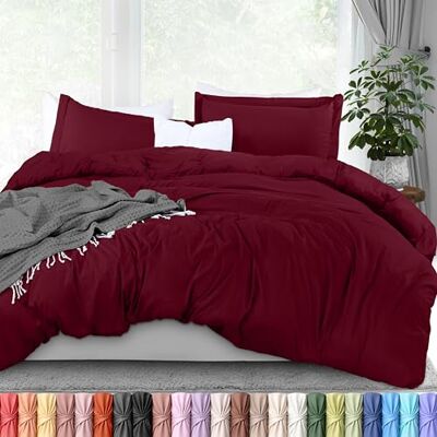 Utopia Bedding Poszewka na kołdrę w rozmiarze queen size 1 poszewka na kołdrę z 2 poszewkami na poduszki 3 sztuki pościeli z zapięciem na zamek błyskawiczny miękka szczotkowana mikrofibra, 228 x Utopia Bedding Poszewka na kołdrę w rozmiarze queen size 1 poszewka na kołdrę z 2 poszewkami na poduszki 3 sztuki pościeli z zapięciem na zamek błyskawiczny miękka szczotkowana mikrofibra, 228 x