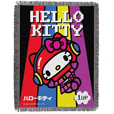 Northwest Tkany gobelin narzuta, 122 x 152 cm, Hello Kitty urocza gra Northwest Tkany gobelin narzuta, 122 x 152 cm, Hello Kitty urocza gra