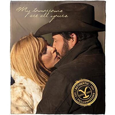 Northwest Yellowstone Silk Touch narzuta, 127 cm x 152 cm, z napisem My Tomorrows are Yours Northwest Yellowstone Silk Touch narzuta, 127 cm x 152 cm, z napisem My Tomorrows are Yours