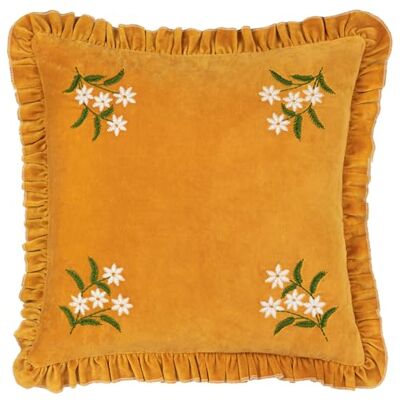 furn. Daisy Frill haftowana bawełniana aksamitna poszewka na poduszkę furn. Daisy Frill haftowana bawełniana aksamitna poszewka na poduszkę