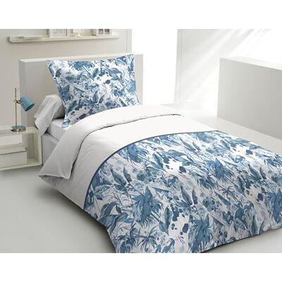 HOME LINGE PASSION Komplet pościeli 140 x 200 cm 2 sztuki perkal z miękkiej bawełny poszewka + poszewka na poduszkę niebieski model Nomade HOME LINGE PASSION Komplet pościeli 140 x 200 cm 2 sztuki perkal z miękkiej bawełny poszewka + poszewka na poduszkę niebieski model Nomade