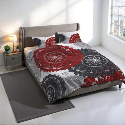 Italian Bed Linen KIO623 Zestaw poszewek na kołdrę z cyfrowym nadrukiem, 100% bawełna, wyprodukowano we Włoszech, zestaw poszewek na kołdrę 250 x 200 cm + 2 poszewki na poduszki 50 x 80 cm KIO623 Italian Bed Linen KIO623 Zestaw poszewek na kołdrę z cyfrowym nadrukiem, 100% bawełna, wyprodukowano we Włoszech, zestaw poszewek na kołdrę 250 x 200 cm + 2 poszewki na poduszki 50 x 80 cm KIO623