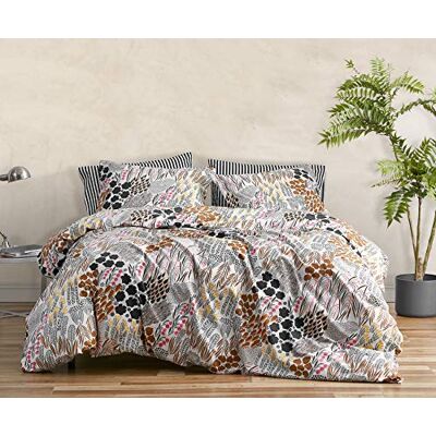 Marimekko Zestaw kołder typu queen, bawełniana pościel perkalowa z pasującymi poszewkami, stylowa nowoczesna dekoracja domu (Pieni Letto Multi, Queen) Marimekko Zestaw kołder typu queen, bawełniana pościel perkalowa z pasującymi poszewkami, stylowa nowoczesna dekoracja domu (Pieni Letto Multi, Queen)