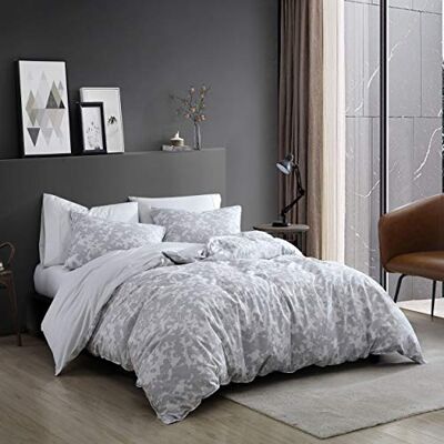 Kenneth Cole Kolekcja Merrion, zestaw kołder, 100% bawełna, ultramiękka, pościel całoroczna, wstępnie sprana dla dodatkowej miękkości, królewska, szara Kenneth Cole Kolekcja Merrion, zestaw kołder, 100% bawełna, ultramiękka, pościel całoroczna, wstępnie sprana dla dodatkowej miękkości, królewska, szara