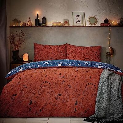 furn. Witchy Vibes zestaw pościeli podwójnej, rdzy, pomarańczowy furn. Witchy Vibes zestaw pościeli podwójnej, rdzy, pomarańczowy